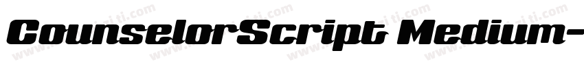 CounselorScript Medium字体转换